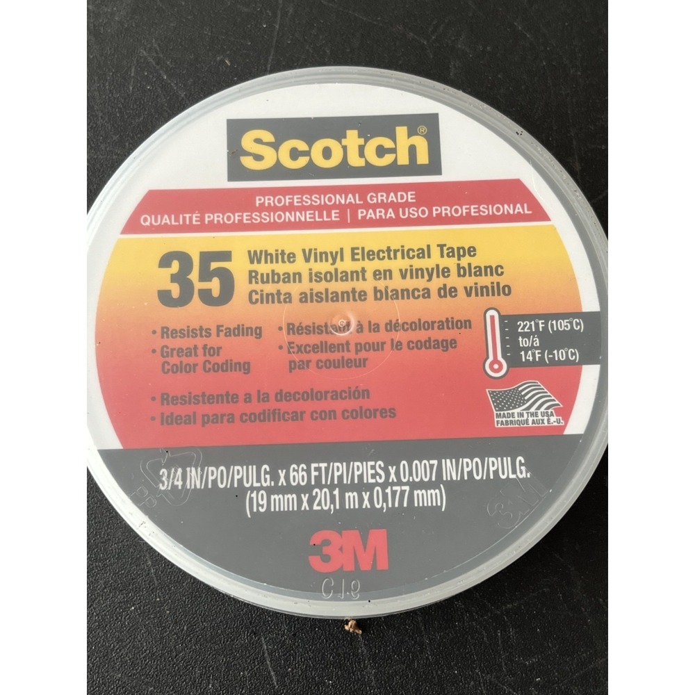 Scotch White Vinyl Tape Electrica Outdoors Barn Farm Country Halloween Decoratio